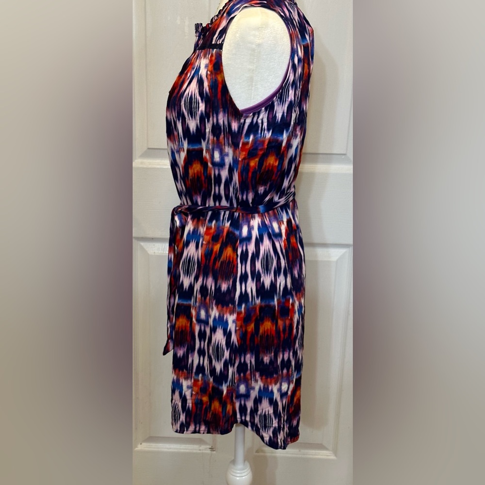 Liz Claiborne Dress purple rust blue petite Small NWT - Picture 6 of 9